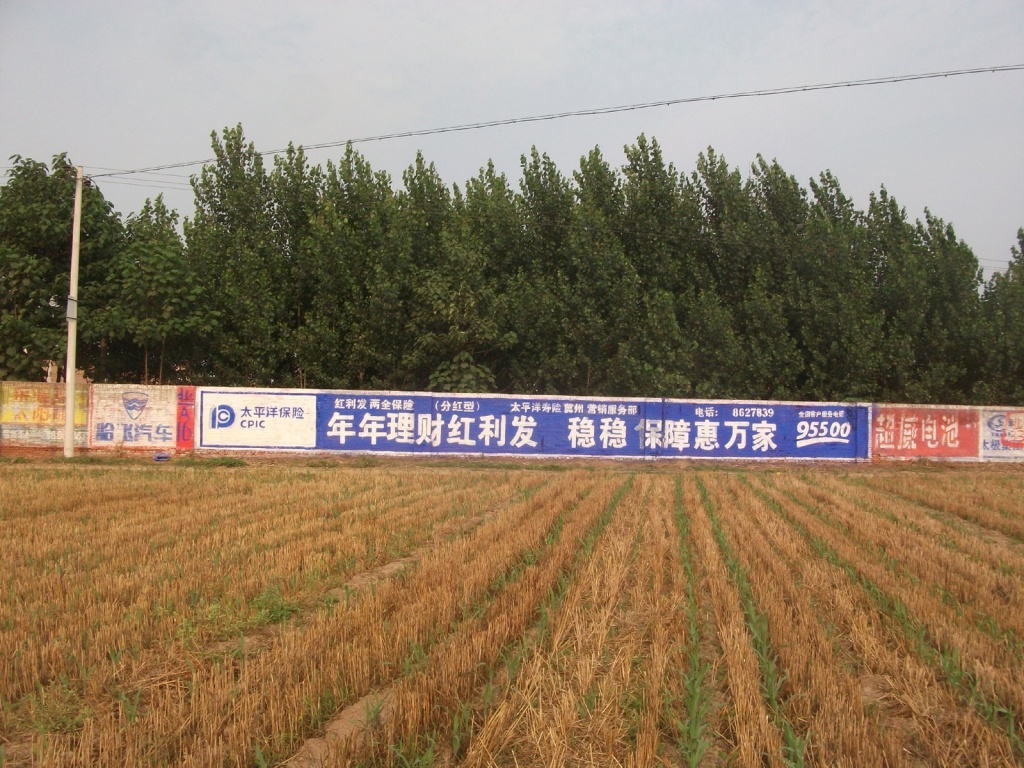 太平洋保險(xiǎn)墻體廣告