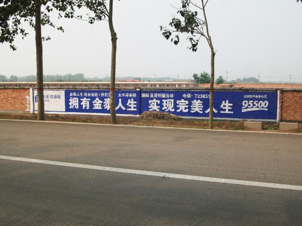 太平洋保險(xiǎn)墻體廣告