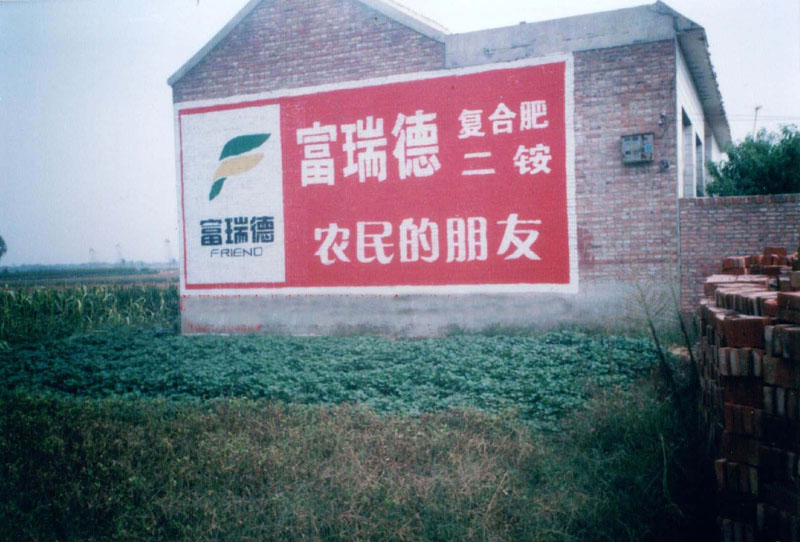 富瑞德復(fù)合肥二銨墻體廣告