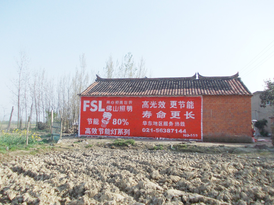 佛山照明墻體廣告